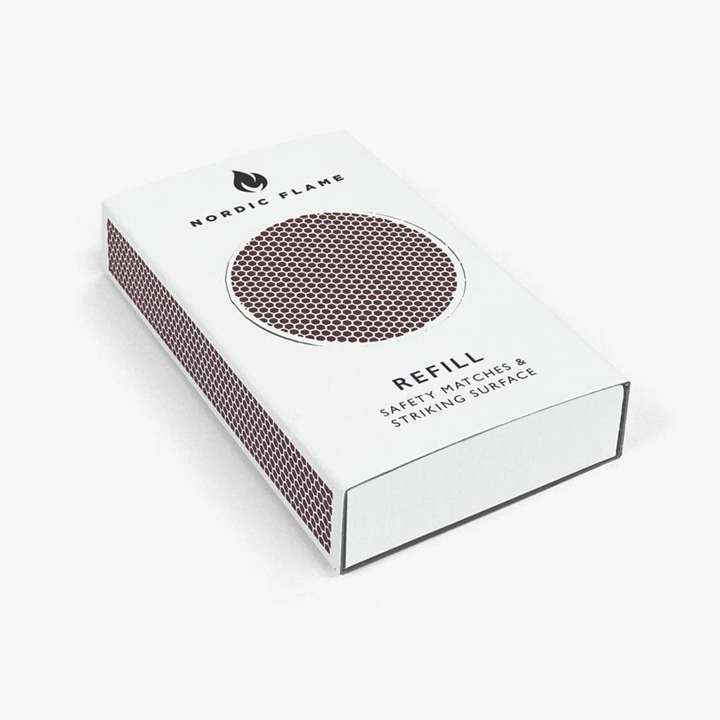 Design Streichholz-Schachtel aus pulverbeschichtetem Stahl grau